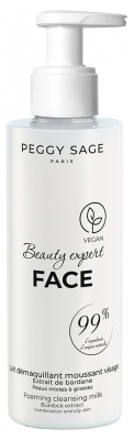 Peggy Sage Beauty Expert Face Lait Démaquillant Moussant Extrait de Bardane 200 ml