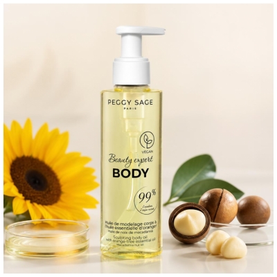 Peggy Sage Beauty Expert Body Huile de Modelage Corps Fleur d'Oranger 200 ml
