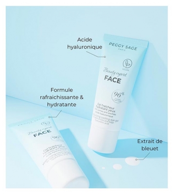 Peggy Sage Beauty Expert Face Gel Fraîcheur Hydratante Yeux Anti-Cernes et Anti-Poches 15 ml