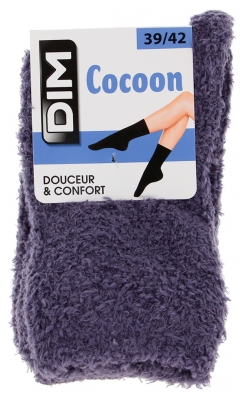 DIM Chaussettes Cocoon Couleur Gris Bleuté - Taille : 39/42