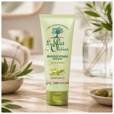 Le Petit Olivier Masque Visage Hydrate et Adoucit à l'Huile d'Olive 75 ml