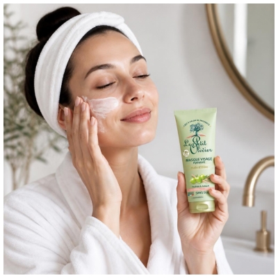 Le Petit Olivier Masque Visage Hydrate et Adoucit à l'Huile d'Olive 75 ml