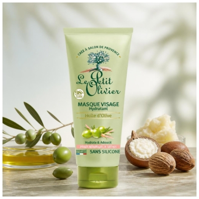 Le Petit Olivier Masque Visage Hydrate et Adoucit à l'Huile d'Olive 75 ml