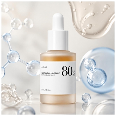 Anua Heartleaf 80 Moisture Ampoule pour le Visage 30 ml