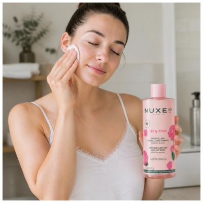 Nuxe Very rose Eau Micellaire Apaisante 3-en-1 Visage et Yeux 750 ml