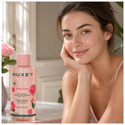 Nuxe Very rose Eau Micellaire Apaisante 3-en-1 Visage et Yeux 750 ml