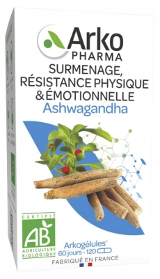 Arkopharma Arkogélules Ashwagandha Surmenage Bio 120 Gélules