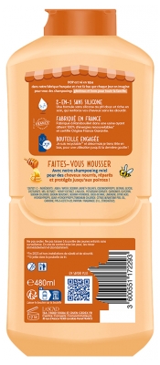 Dop Shampoing 2en1 Renforçant Miel Cheveux Secs et Cassants 480 ml