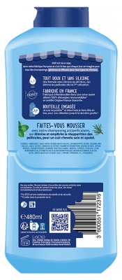 Dop Shampoing Antipelliculaire Cuir Chevelu à Pellicules Parfum Menthe 480 ml