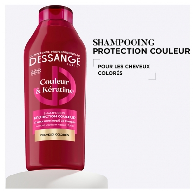 Dessange Couleur & Kératine Shampoing Protection Couleur Cheveux Colorés 280 ml