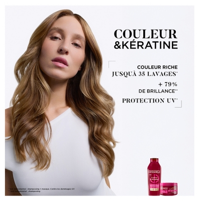 Dessange Couleur & Kératine Shampoing Protection Couleur Cheveux Colorés 280 ml