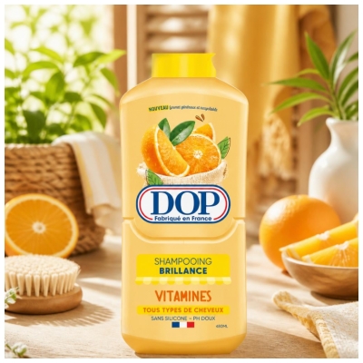 Dop Shampoing Brillance Vitamines pour Tous les Types de Cheveux 480 ml