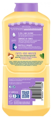 Dop Shampoing 2en1 Nourrissant Karité pour les Cheveux Bouclés à Frisés 480 ml