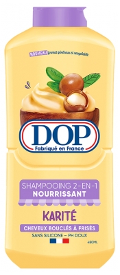 Dop Shampoing 2en1 Nourrissant Karité pour les Cheveux Bouclés à Frisés 480 ml