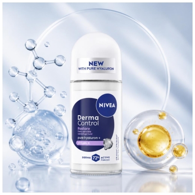 Nivea Derma Control Restore Dédorant Anti Transpirant 72H Roll On 50 ML