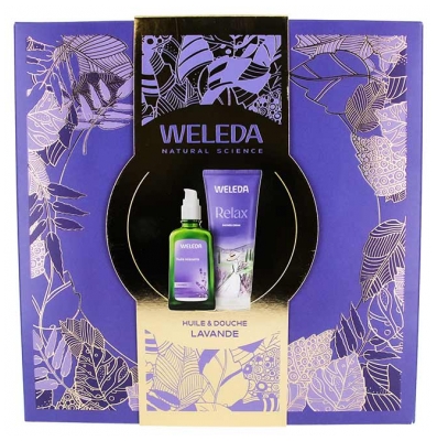 Weleda Huile Relaxante à la Lavande 100 ML et Relax Crème de Douche 200 ML