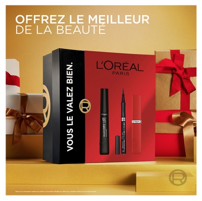 L'Oréal Paris Coffret Cadeau Telescopic Lift Mascara 10 ml + Infaillible Grip Liner 1 g + Infaillible Matte Resistance 420 Rouge Paris 5 ml