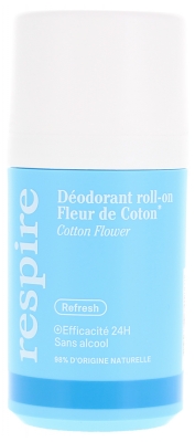 Respire Déodorant Roll-On 50 ml - Senteur : Fleur de Coton