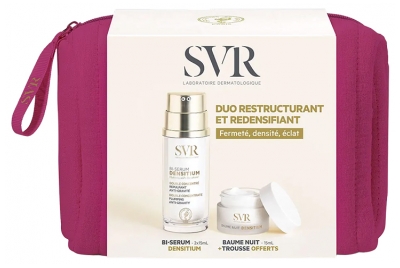 SVR Densitium : Soins anti-âge 45+ Bi-Sérum Repulpant 2 x 15 ml + Baume Nuit Régénération Intense 15 ml + Trousse Offerts