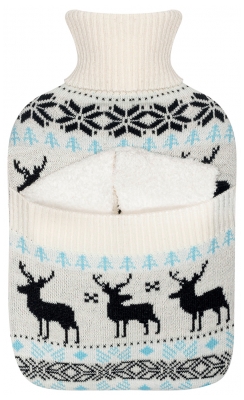 Plic Care Bouillotte avec Housse Cerfs 2 L + Paire de Chaussettes