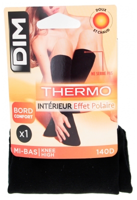 DIM Mi-Bas Thermo Intérieur Effet Polaire Noirs 1 Unité