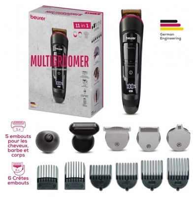 Beurer Multigroomer 11-en-1 Tondeuse pour Cheveux Barbe et Corps MN9X