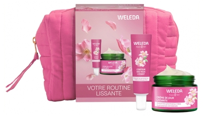 Weleda Crème de Jour Lissante à la Rose Musquée 40 ML et son Contour des Yeux Lissant à la Rose Musquée 12 ML Trousse Offerte