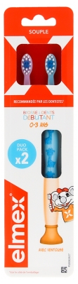 Elmex Brosse à Dents Enfant Souple 0-3 ans - Couleur : Bleu et Violet