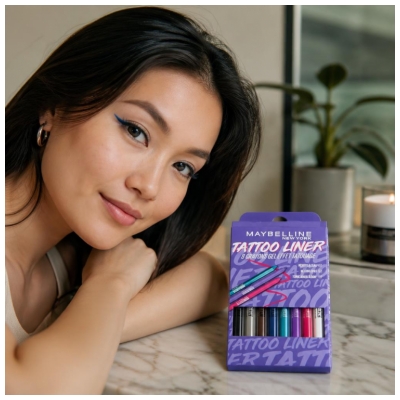 Maybelline New York Tattoo Liner EyeLiner Crayon Gel Taillable Coffret 8 x 1,3 g
