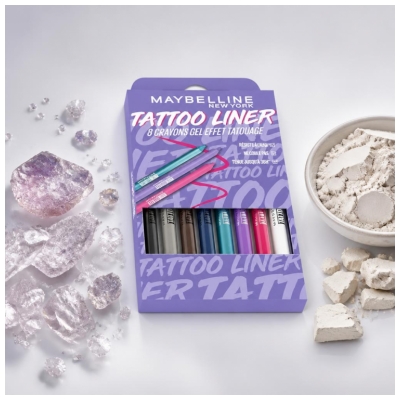 Maybelline New York Tattoo Liner EyeLiner Crayon Gel Taillable Coffret 8 x 1,3 g
