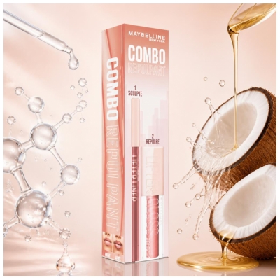 Maybelline New York Combo Repulpant Lifter Liner 1,2 g + Gloss 5,4 ml Coffret