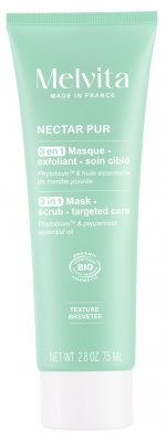 Melvita Nectar Pur Masque 3en1 Exfoliant Soin Ciblé Bio 75 ml