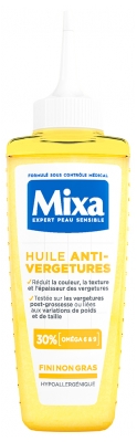 Mixa Expert Peau Sensible Huile Anti-Vergetures Oméga 6 & 9 100 ml