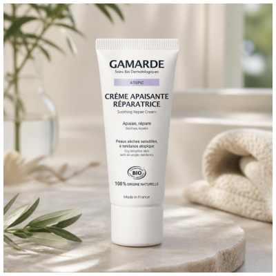 Gamarde Atopic Crème Apaisante Réparatrice Peaux Sèches Sensibles Bio 40 ml