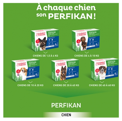 Clément Thékan Ti-Puces Anti-Tiques Chien 10-20Kg 4 Pipettes