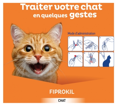 Clément Thékan Fiprokil Chat Étui de 4 Pipettes 0,5 ml