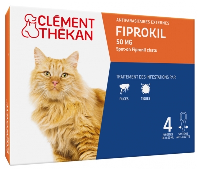 Clément Thékan Fiprokil Chat Étui de 4 Pipettes 0,5 ml