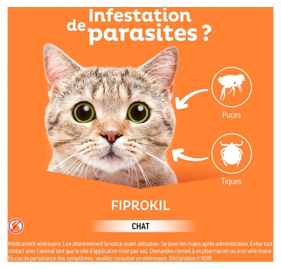 Clément Thékan Fiprokil 50 mg Chat 2 Unités