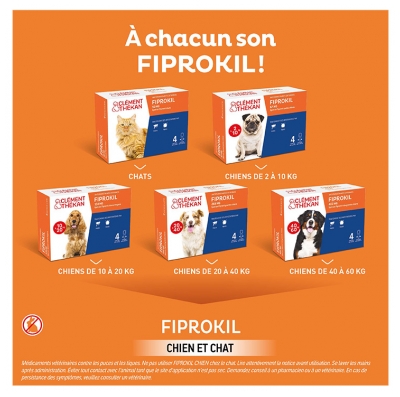 Clément Thékan Fiprokil 50 mg Chat 2 Unités