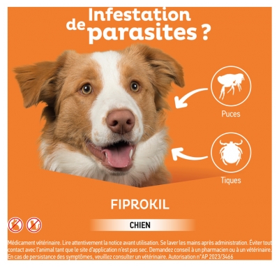 Clément Thékan Ti-Puces Anti-Tiques Chien 20-40Kg 4 Pipettes