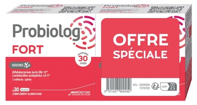 Mayoly Spindler Probiolog Fort Programme 30 Jours Lot de 2 x 30 Gélules