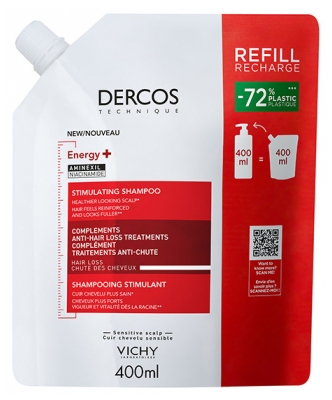 Vichy Dercos Shampooing Energy+ Stimulant Éco-Recharge 400 ml