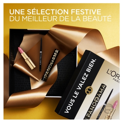 L'Oréal Paris Coffret Cadeau Panorama Mascara 9,9 ml + Infaillible Grip 5 g + Color Riche Satin Rose Tendre 4,5 g