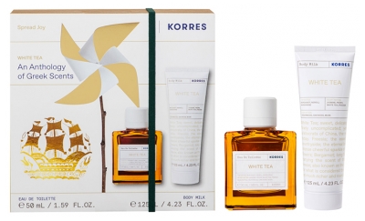 Korres Eau de Toilette White Tea Vaporisateur 50 ml + Lait Corps White Tea Tube 125 ml