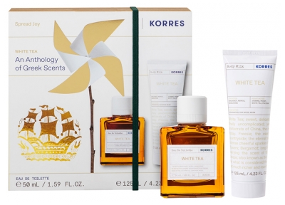 Korres Eau de Toilette White Tea Vaporisateur 50 ml + Lait Corps White Tea Tube 125 ml