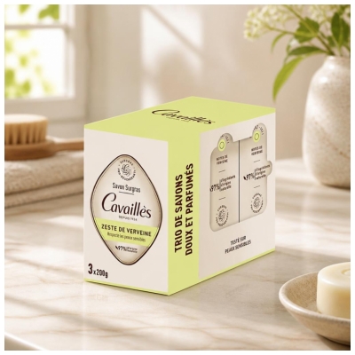 Cavaillès Savon Surgras Verveine Lot de 3 x 200 Grammes