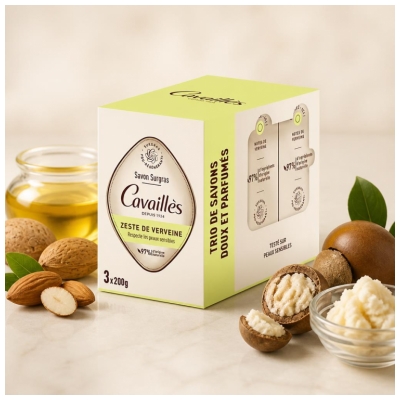 Cavaillès Savon Surgras Verveine Lot de 3 x 200 Grammes