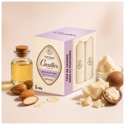 Cavaillès Savon Surgras Délice de Figue Peaux Sèches 3 x 200 gr