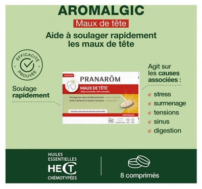 Pranarôm Aromalgic Maux de Tête 8 Unités