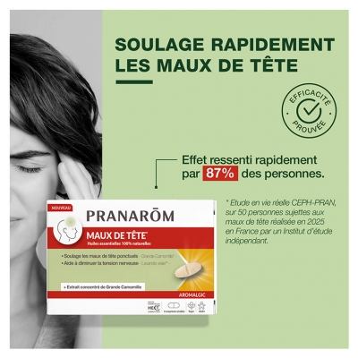 Pranarôm Aromalgic Maux de Tête 8 Unités
